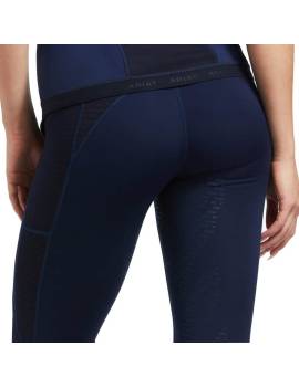 vsita desde atrás pantalón equitación tipo leggins mujer ariat ascent grip en rodilla azul marino