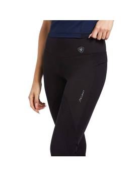 pantalón equitación tipo leggins mujer ariat ascent grip en rodilla negro