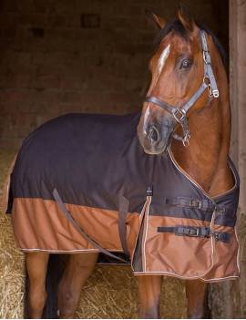 manta impermeable caballo marrón equitheme