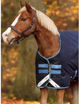 Manta impermeable horseware AMIGO BRAVO 12 50GR AZUL MARINO Y CELESTE