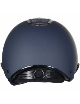 casco de equitación GLAMOUR SHIELD visera de polo y panel con brillantes de HKM trasero azul