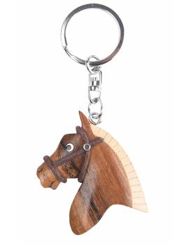 Llavero de madera con cabeza de caballo waldhausen