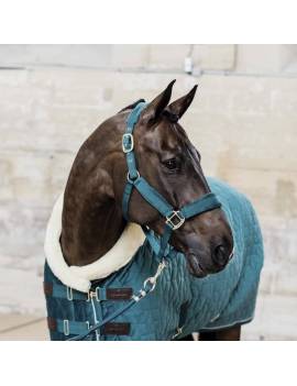 cabezada de cuadra terciopelo kentucky horsewear velvet verde aguamarina