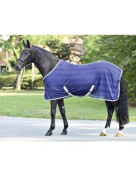 manta antimoscas caballo con cinchuelos azul marino busse stripe