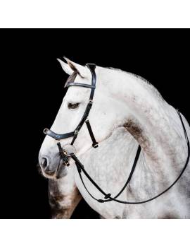 cabezada de montar rambo horseware mickem competition muserola combinada negra