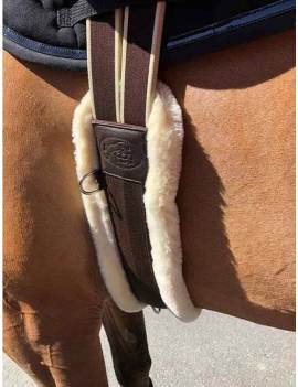 caballo con cincha recta nylon con borreguillo elasticos jump in