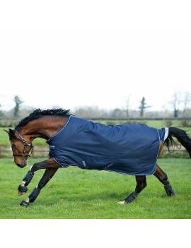 caballo con manta impermeable caballo horseware amigo bravo 12 azul marino