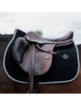 mantilla salto caballo negro borde gris kentucky horsewear neopreno