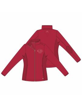 dibujo sudadera equitación mujer con cremallera roja hv polo audrey