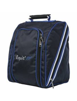 bolsa para casco equitación y botines equitheme azul marino