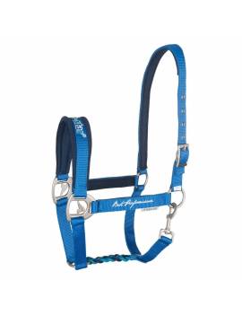 cabezada de cuadra caballo eurostar excellence azul eléctrico