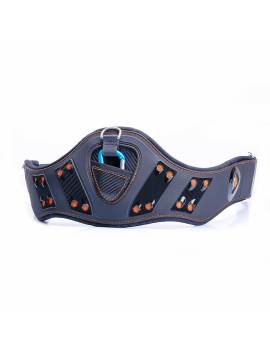 cincha gel azul anatómica caballo equick negra