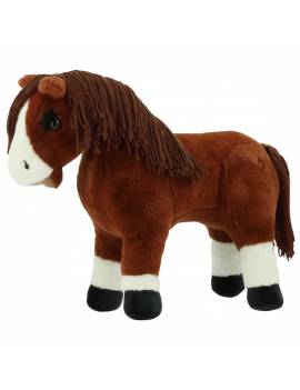 peluche caballo pony academy marrón