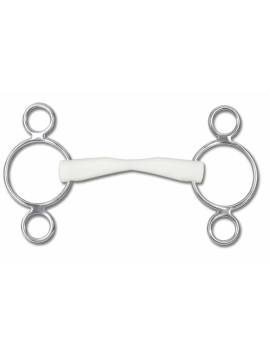 Filete pessoa Happy Mouth sabor manzana con 3 anillas, embocadura suave para caballo