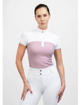 Polo de concurso mujer Maximilian Equestrian manga corta Era rosa