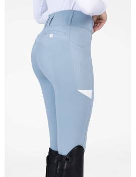 vista lateral pantalones equitacion yr tech maximilian equestrian azul celeste