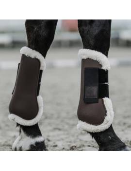 poni con Protectores borreguillo marrones EQUITHÈME Boa
