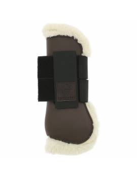 Protectores para poni marrones con borreguillo EQUITHÈME Boa