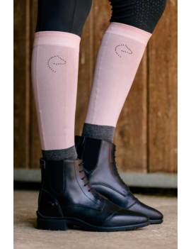 Calcetines Equitación niña JE T'AIME rosa con brilli brilli