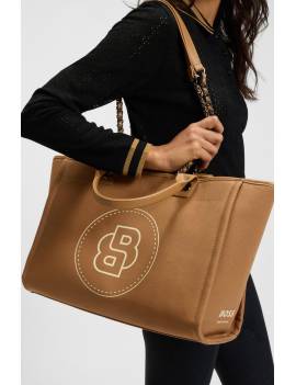 Bolso shopper Charleen de BOSS Equestrian marrón