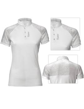 Polo de concurso TATTINI mujer con encaje blanco
