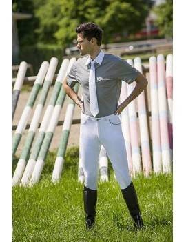 Camisa competición equitación gris hombre EQUI-THÈME 2