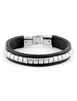 Pulsera piel Clincher negro