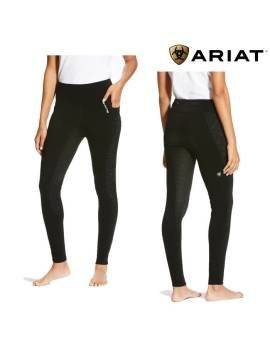 leggins de invierno de ariat full grip negros modelo insulate delante y detras