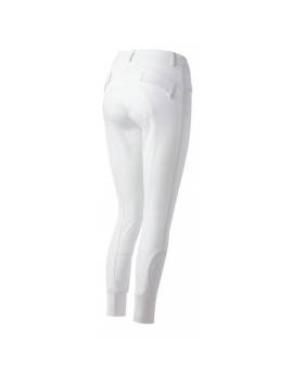 Pantalón para montar a caballo de equitheme blanco de competición