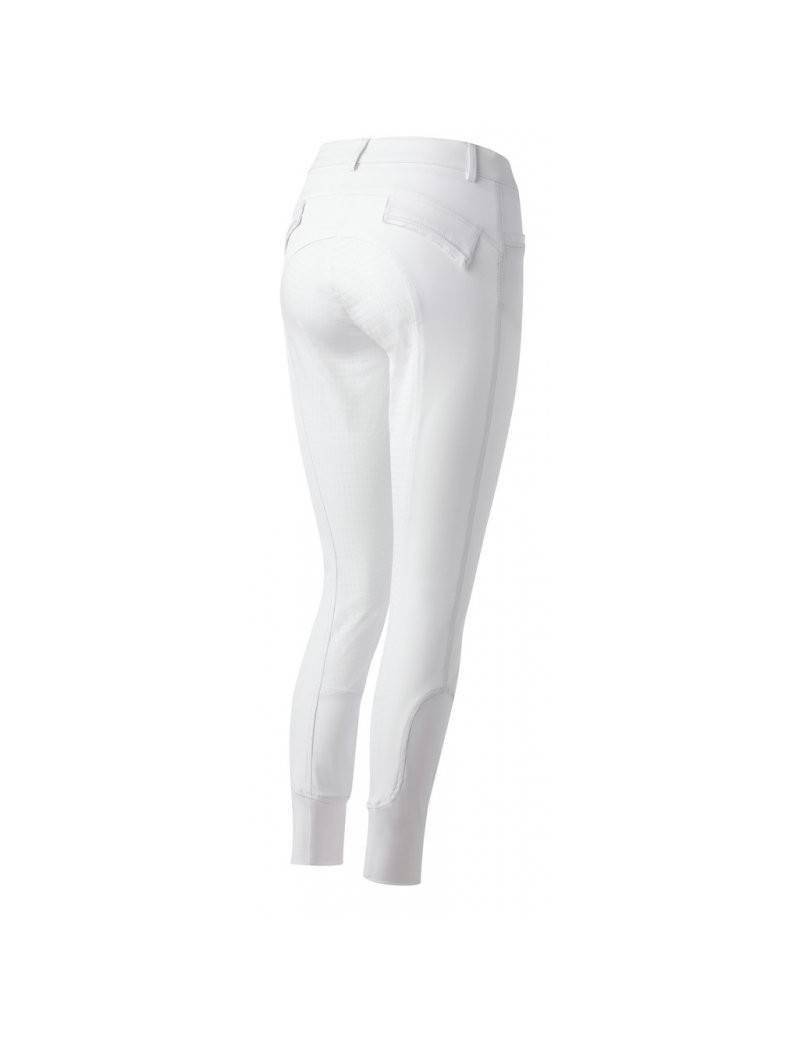 Pantalón para montar a caballo de equitheme blanco de competición
