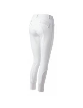 Pantalón para montar a caballo de equitheme blanco de competición
