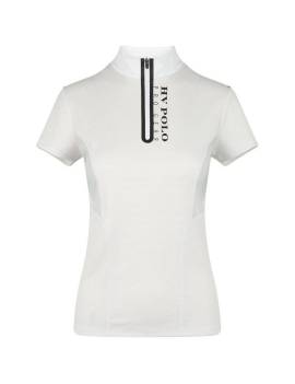 Camiseta de equitación para competición de HV POLO modelo larix blanco