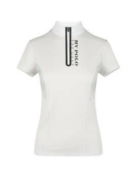 Camiseta de equitación para competición de HV POLO modelo larix blanco