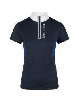Camiseta de equitación para competición de HV POLO modelo larix azul