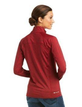 Espalda Sudadera manga larga de ariat granate