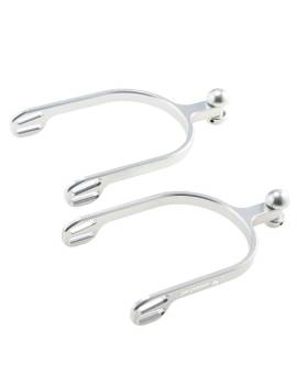 Espuelas de aluminio de jin stirrip con acabado en forma de bola plateadas