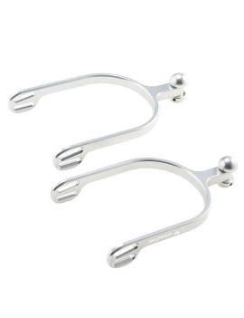 Espuelas de aluminio de jin stirrip con acabado en forma de bola plateadas