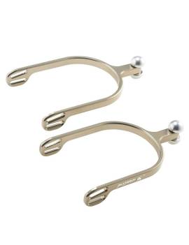Espuelas de aluminio de jin stirrip con acabado en forma de bola bronce