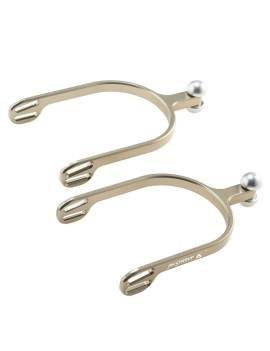 Espuelas de aluminio de jin stirrip con acabado en forma de bola bronce