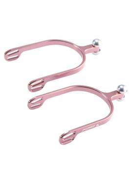 Espuelas de aluminio de jin stirrip con acabado en forma de bola rosas