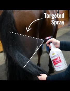 Explicación de como se pone el spray absorbine para crin y cola