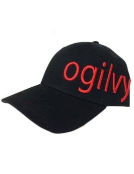 Gorra OGILVY negra logo rojo