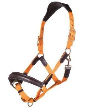cabezada de cuadra modelo marrakesh de hkm naranja 1
