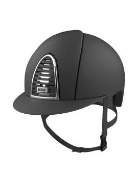 Casco equitación KEP ITALIA Cromo Textille 2.0 gris visera normal parte frontal