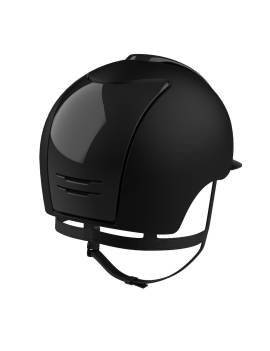 Casco KEP ITALIA Cromo Textille/polish 2.0 negro parte trasera visera normal