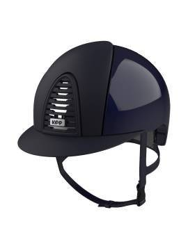 Casco KEP ITALIA Cromo POLISH/TEXTILLE 2.0 visera normal azul marino parte delantera
