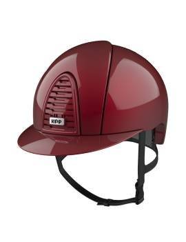 Casco KEP ITALIA Cromo 2.0 METAL DIAMOND visera normal granate parte delantera
