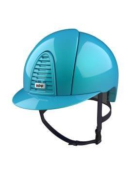 Casco KEP ITALIA Cromo 2.0 METAL DIAMOND visera normal aguamarina parte delantera