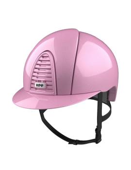 Casco KEP ITALIA Cromo 2.0 METAL DIAMOND visera normal rosa parte delantera