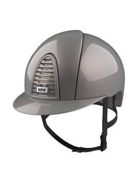 Casco KEP ITALIA Cromo 2.0 METAL DIAMOND visera normal gris parte delantera